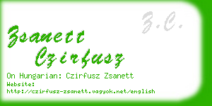 zsanett czirfusz business card